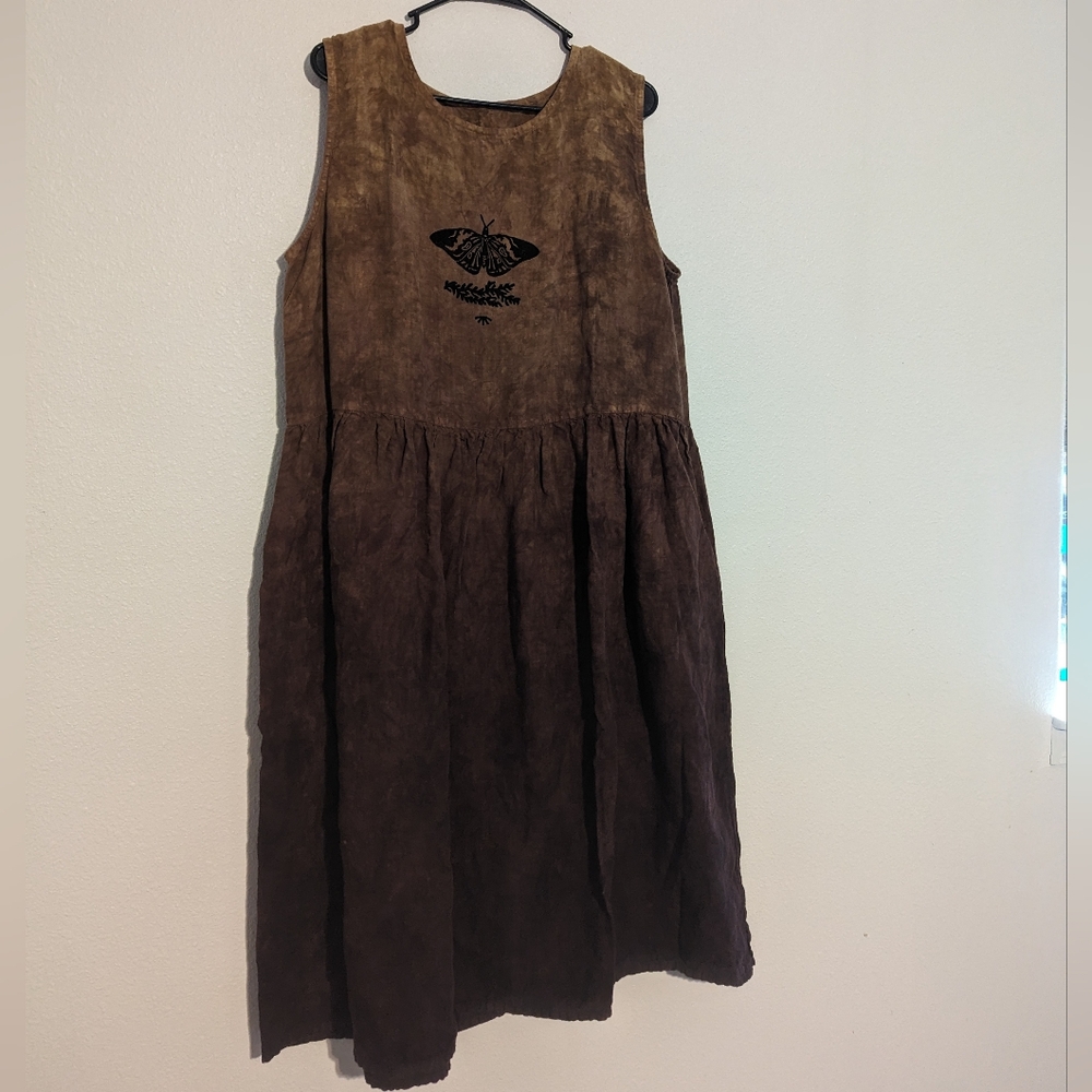 Katie Diamond Wolff Linen Folk Dress